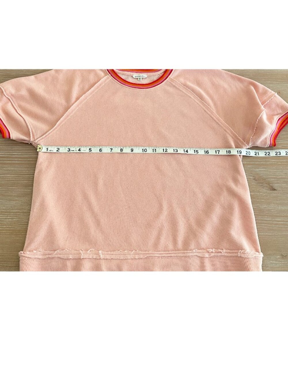Jodifl Raglan Ringer Top - Peach - SMALL - Picture 4 of 5